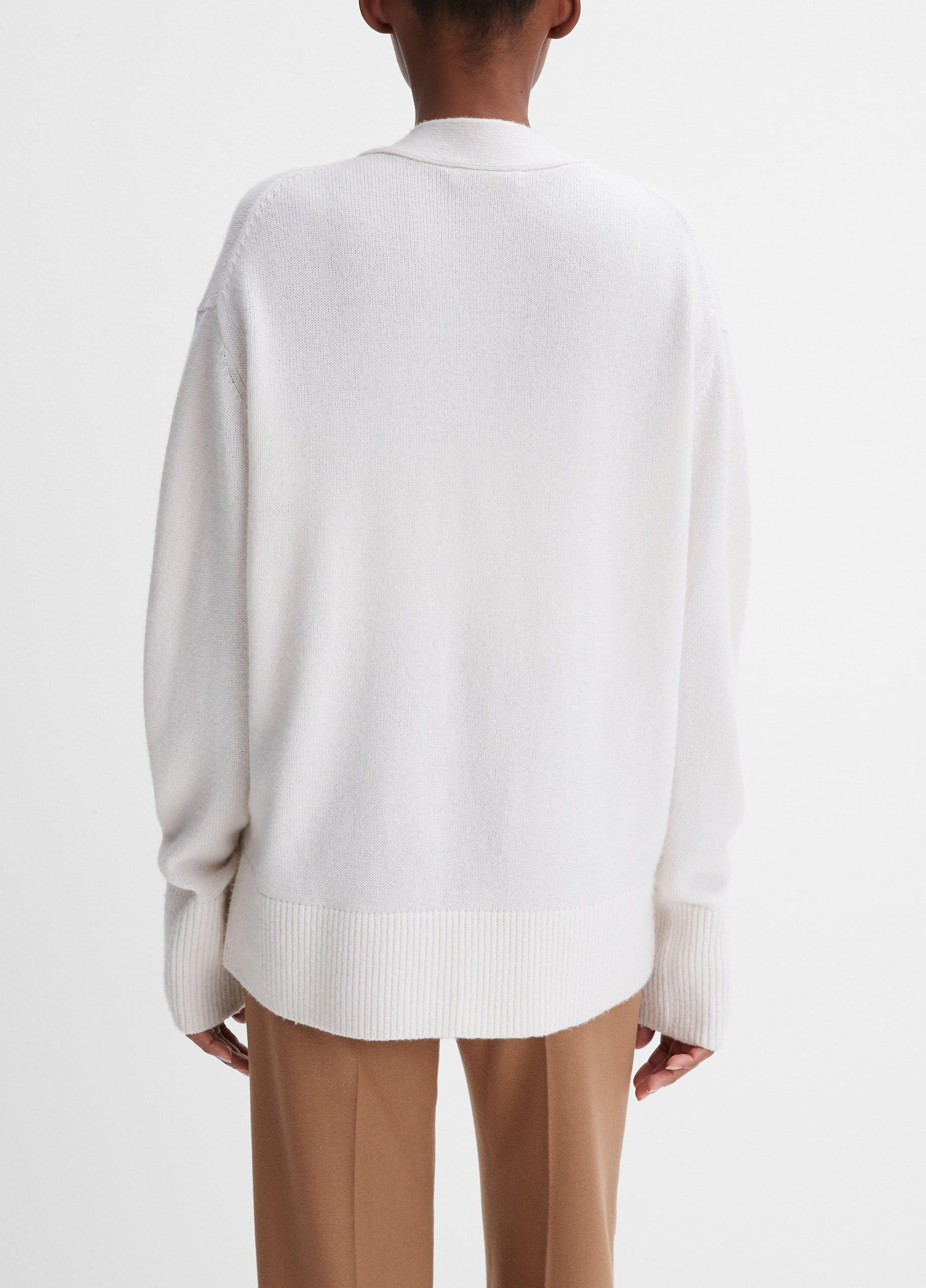 Vince white cashmere outlet sweater