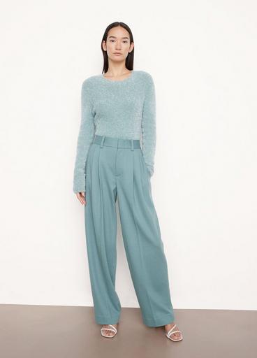 High-Waist Cozy Wool Pleat-Front Trouser image number 1
