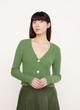 Cashmere Ribbed Button Cardigan image number 1