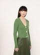 Cashmere Ribbed Button Cardigan image number 2