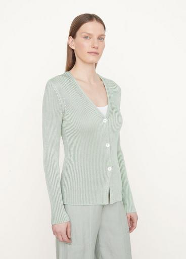 Ribbed Button Cardigan image number 2