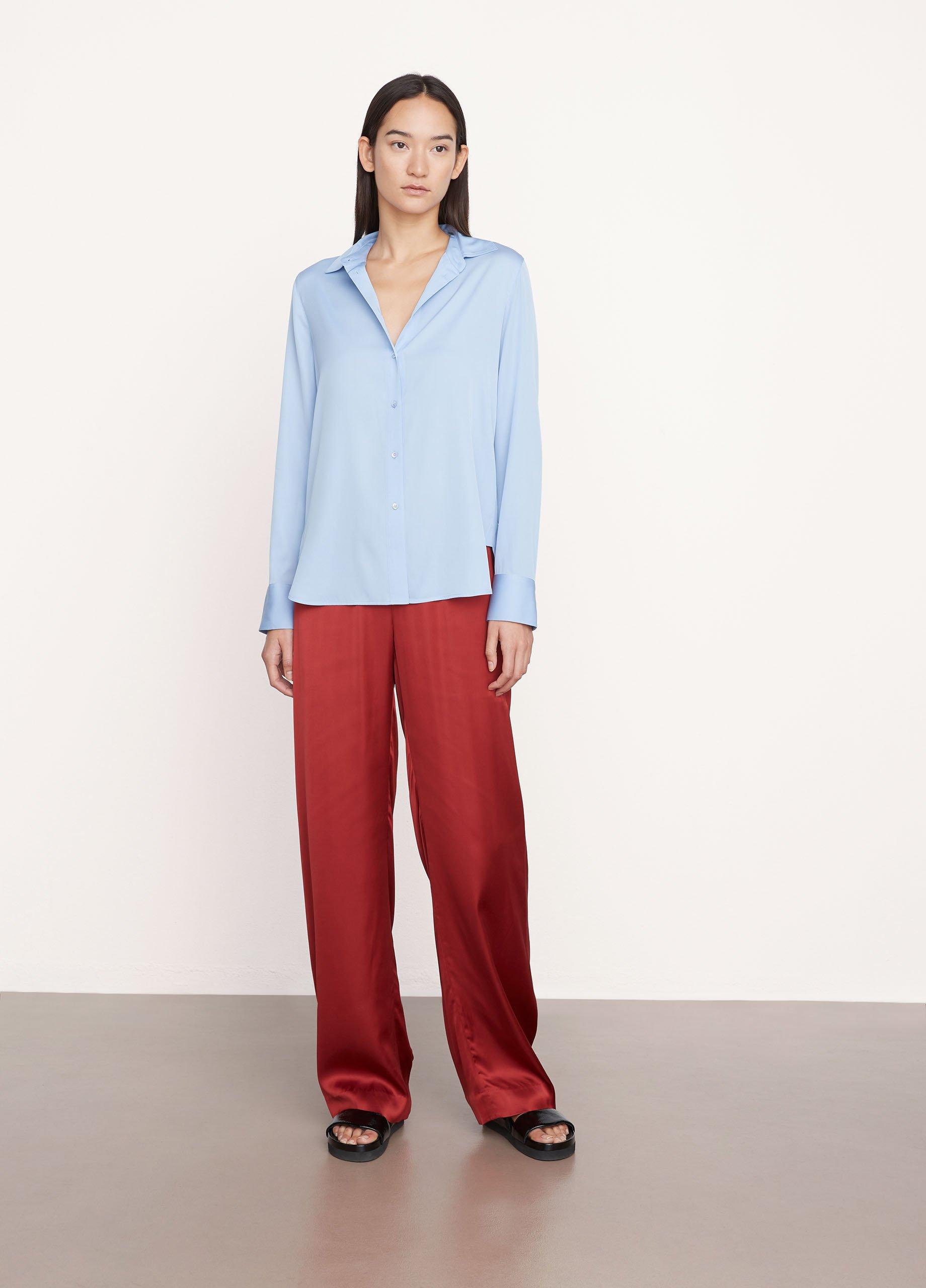 Silk Slim-Fitted Blouse image number 0