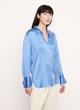 Silk Relaxed Long Sleeve Blouse image number 2
