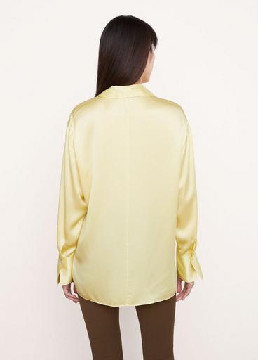 Silk Relaxed Long Sleeve Blouse image number 3
