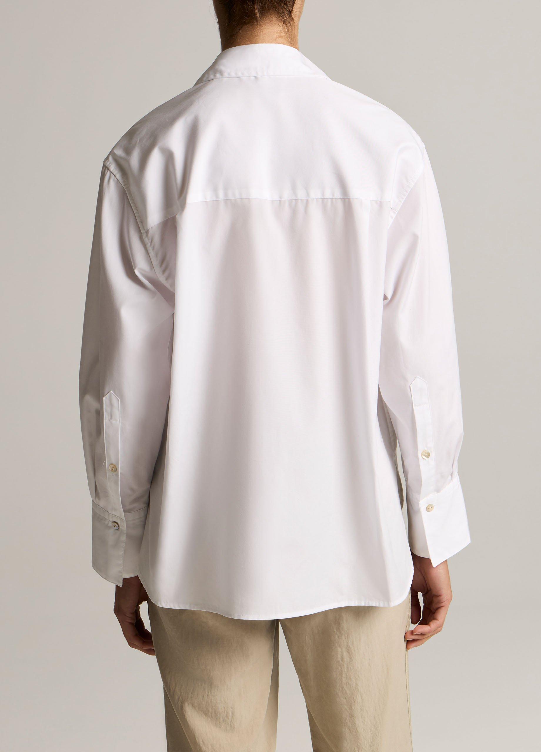 Cotton Oversized Button-Front Shirt image number 2