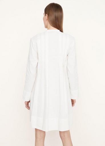 Trapeze-Pleated Long-Sleeve Dress image number 3