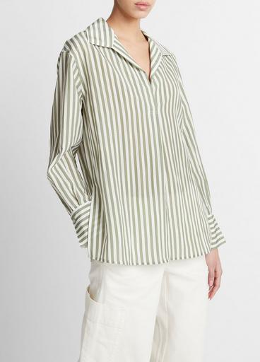 Coastal Stripe Shaped-Collar Shirt image number 2