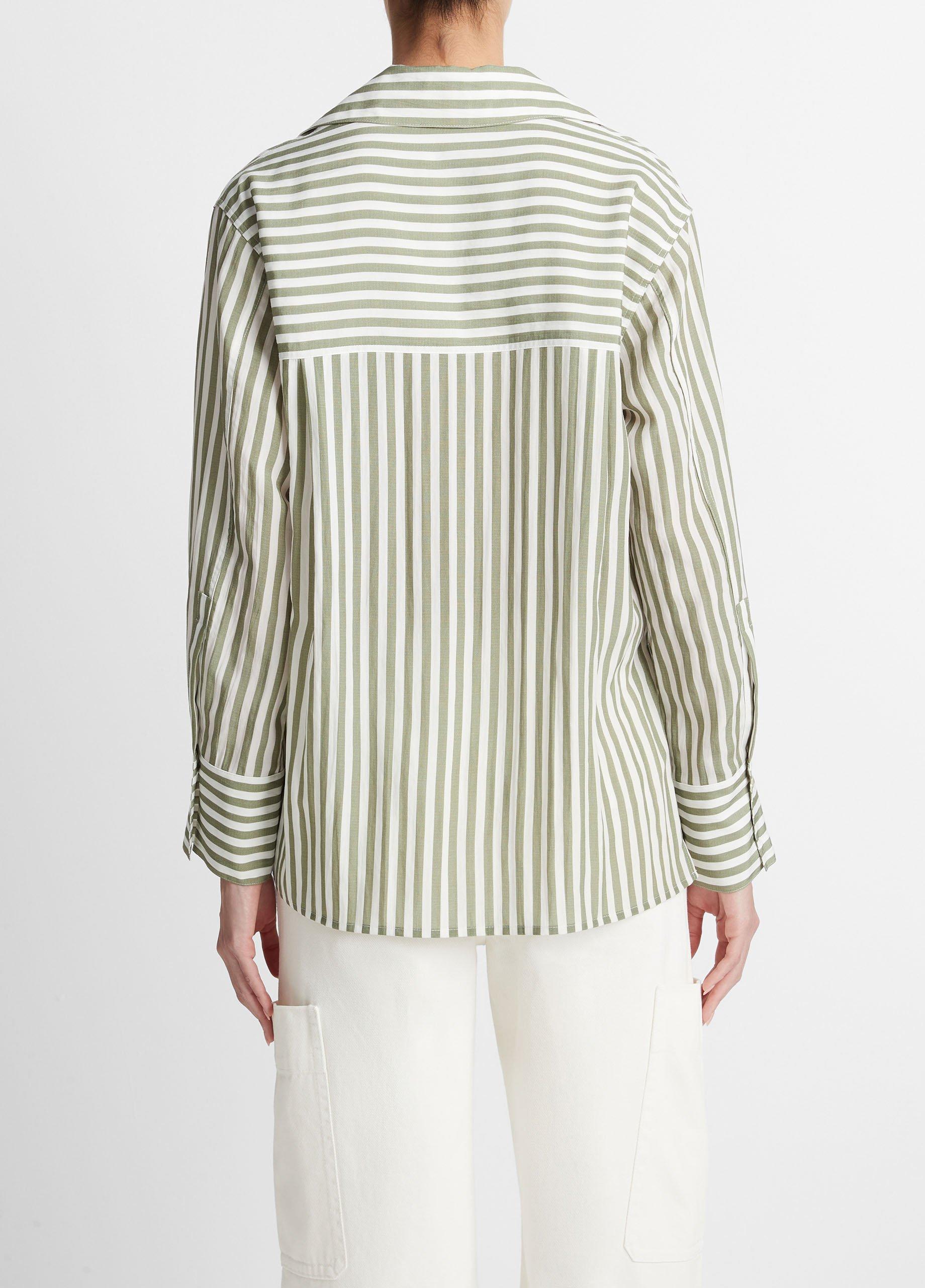 Coastal Stripe Shaped-Collar Shirt