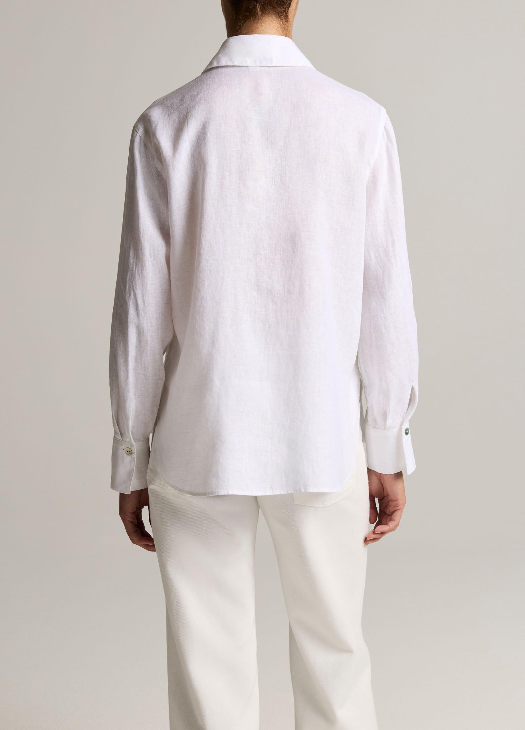 Linen Button-Front Shirt image number 2