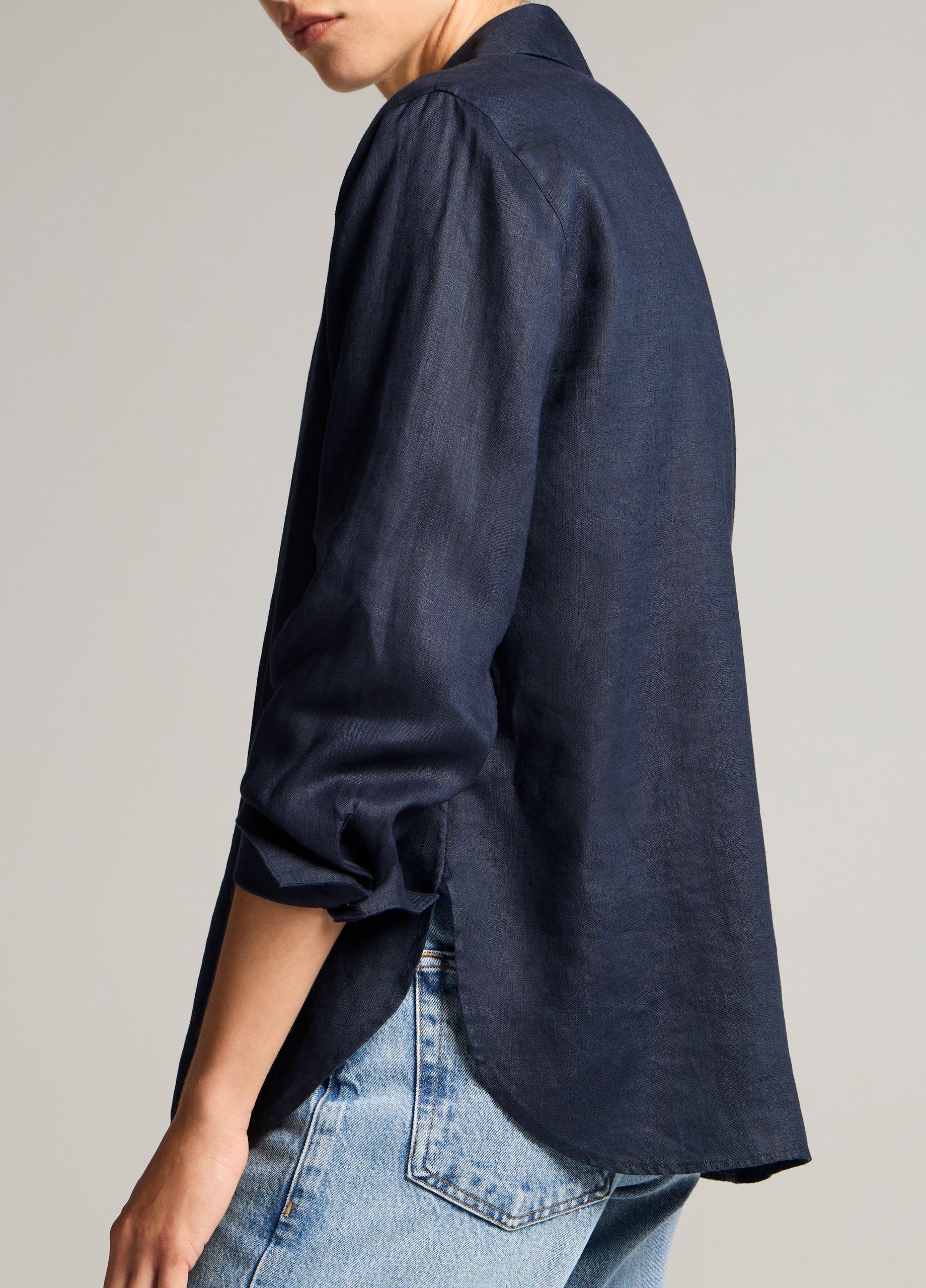 Linen Button-Front Shirt image number 1