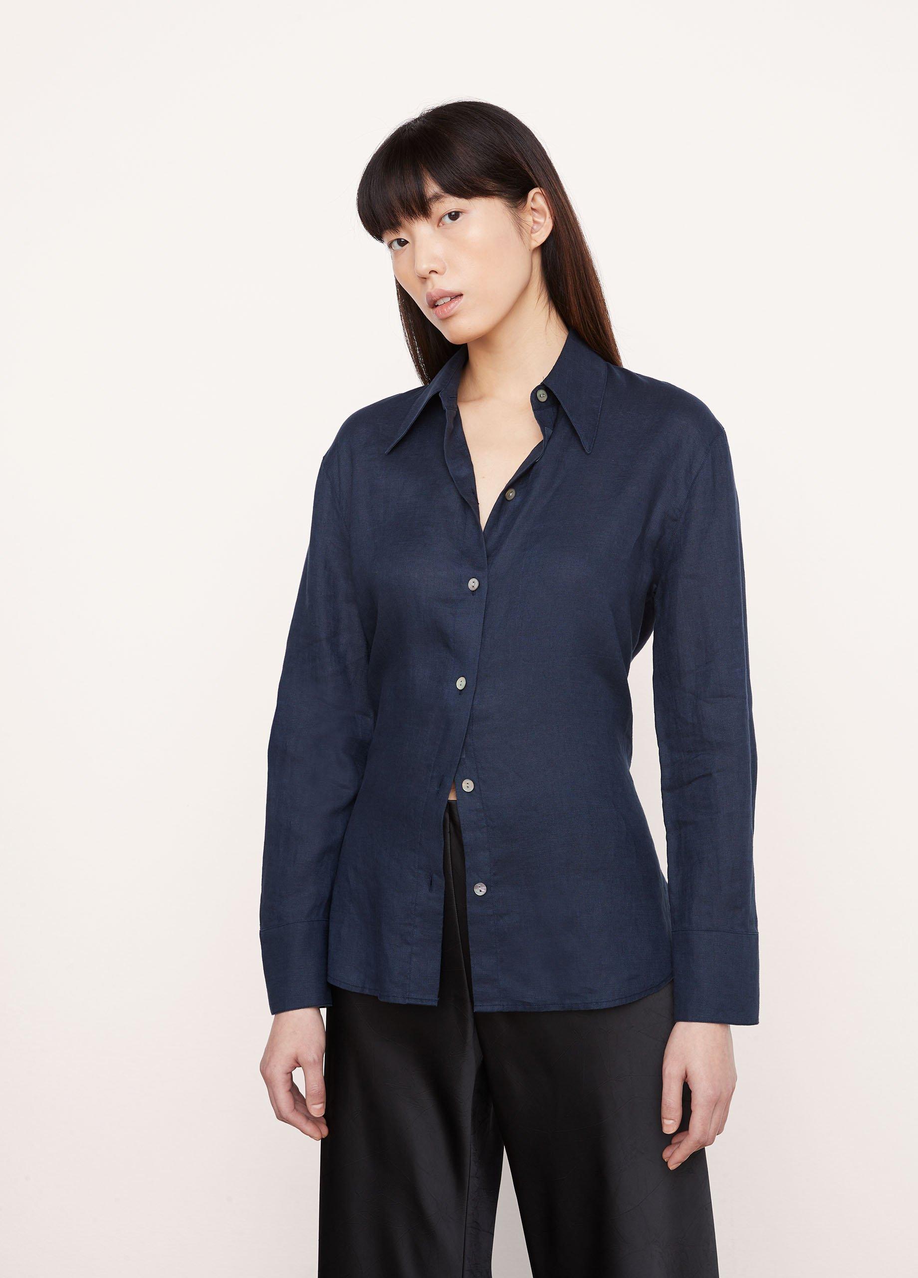 Linen Relaxed Button-Down Shirt In Shirts & Tees | Vince