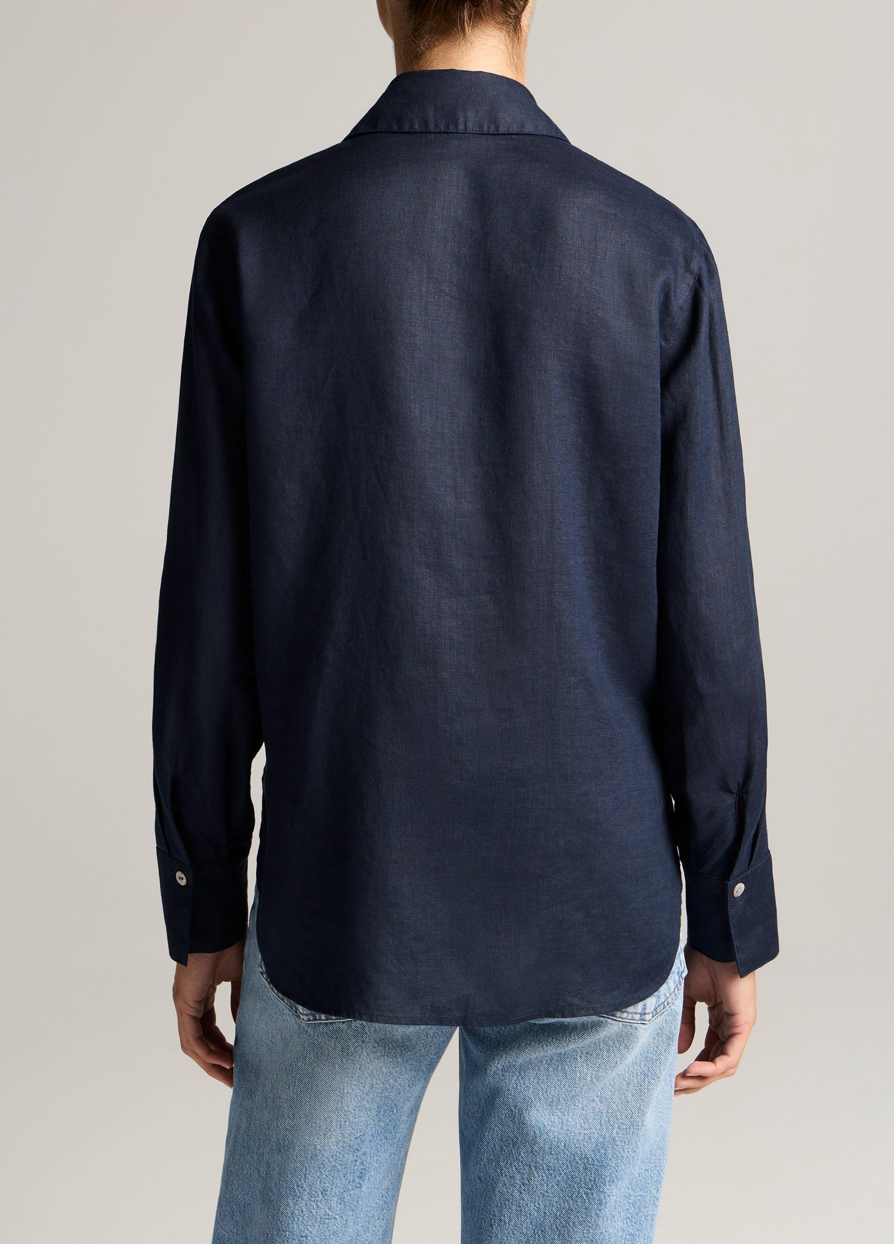 Linen Button-Front Shirt image number 2