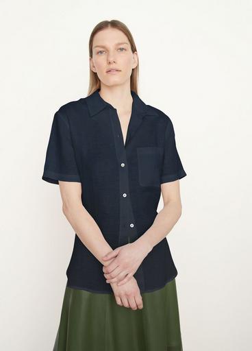 Linen Short Sleeve Camp Shirt image number 1