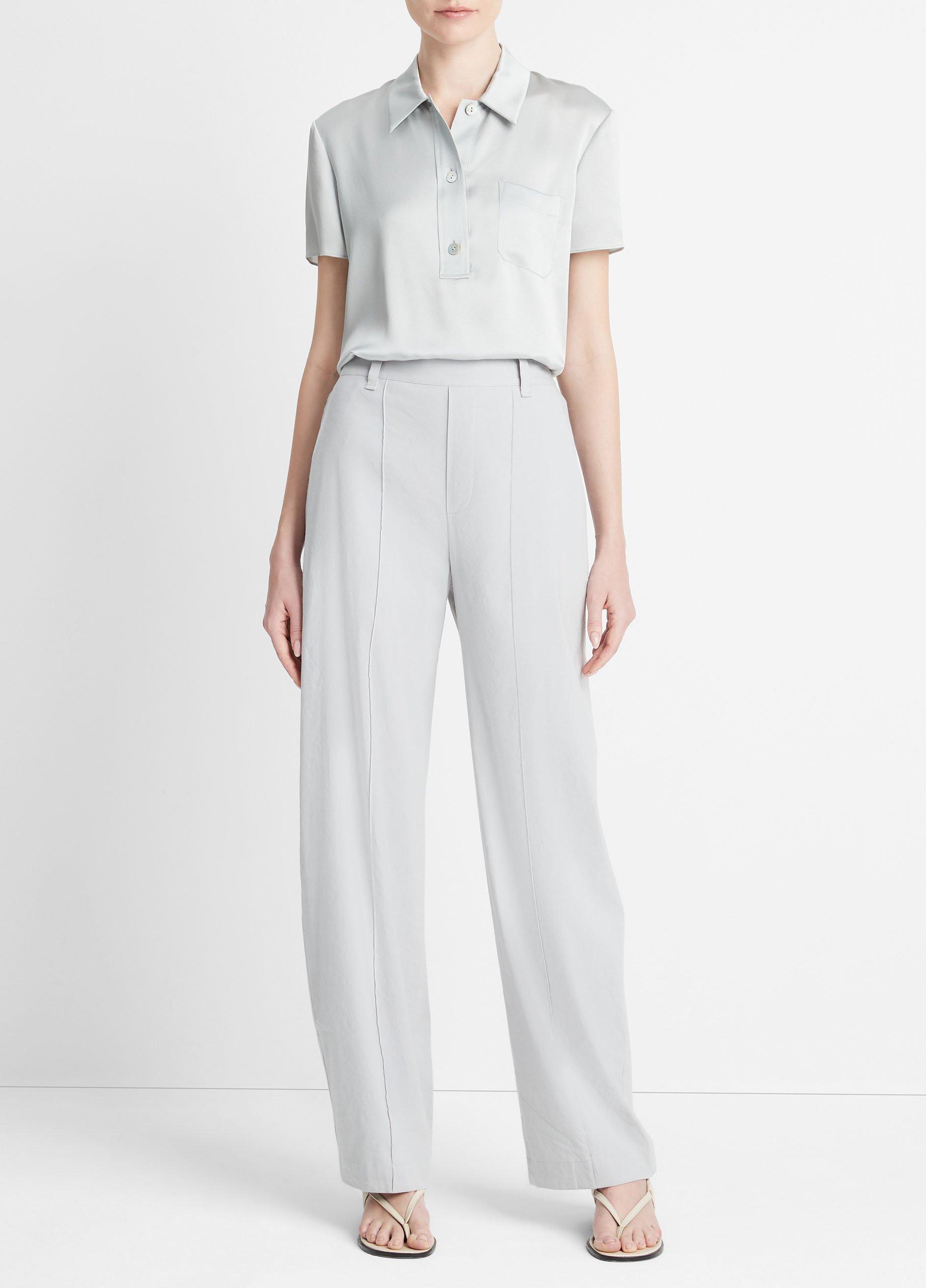 Stretch Linen Blend Pull On Pant