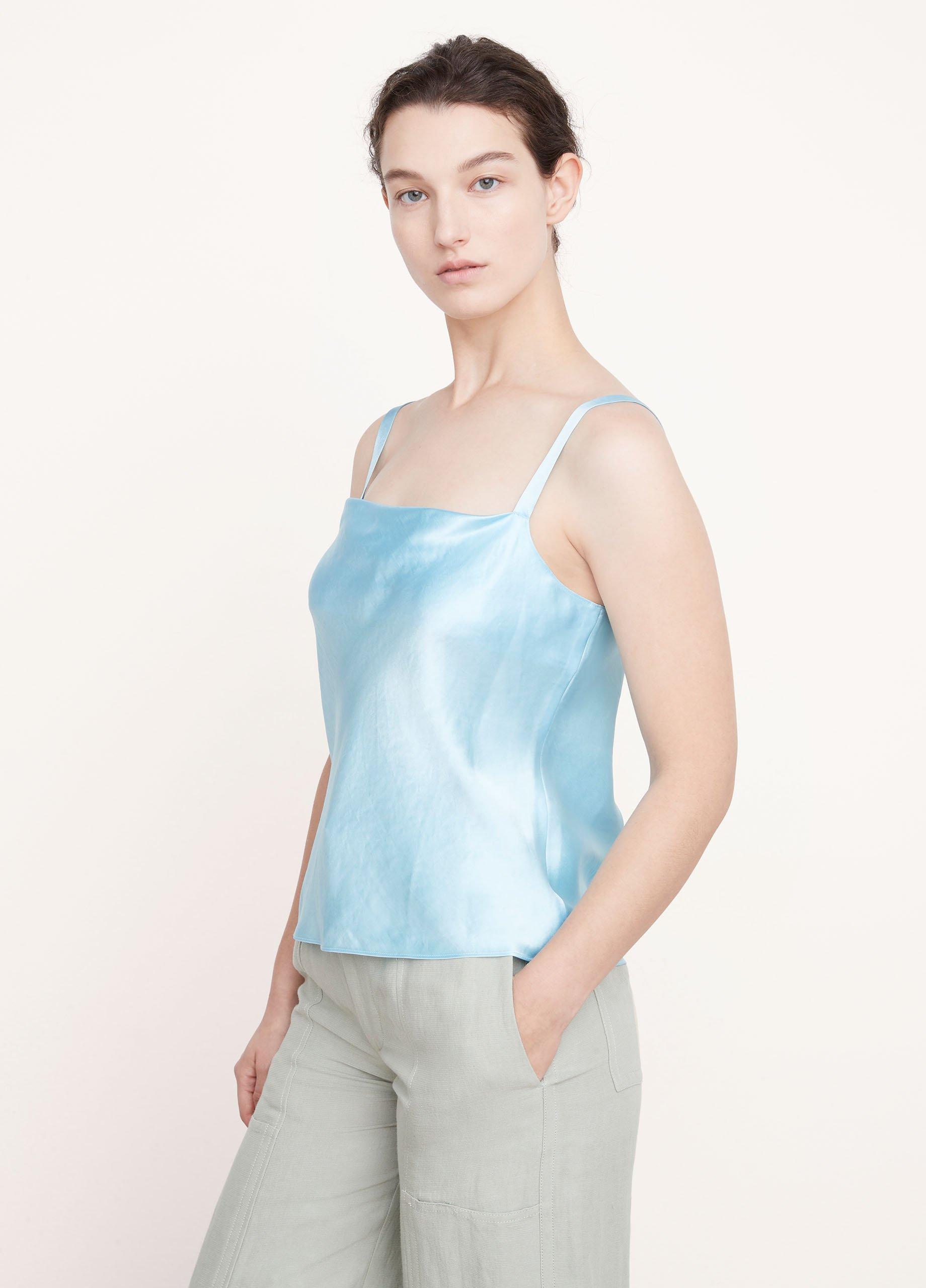 Satin Cowl Neck Camisole in Shirts & Tees | Vince