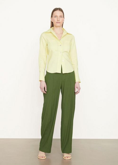 Stretch Linen-Blend Slim-Fit Shirt