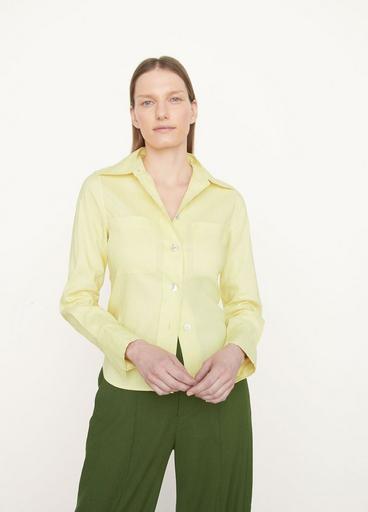 Stretch Linen-Blend Slim-Fit Shirt image number 1