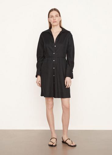 black linen a line dress Kite Linen Dress main image 1