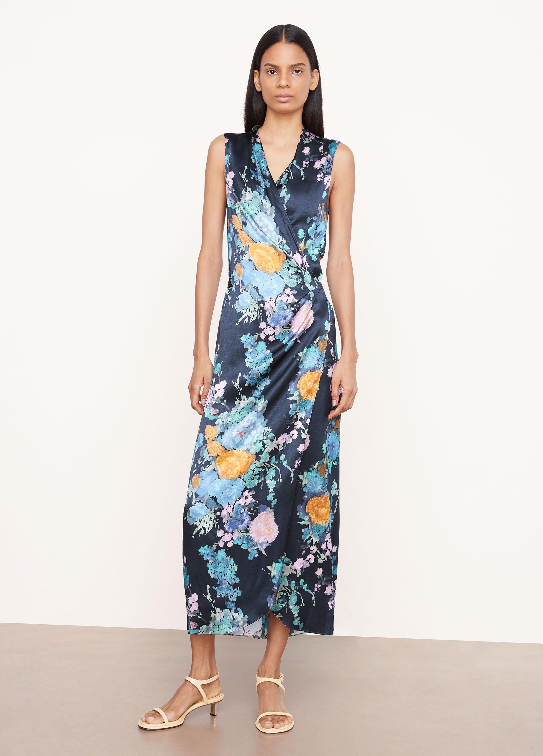 Closet draped sleeveless wrap dress sale