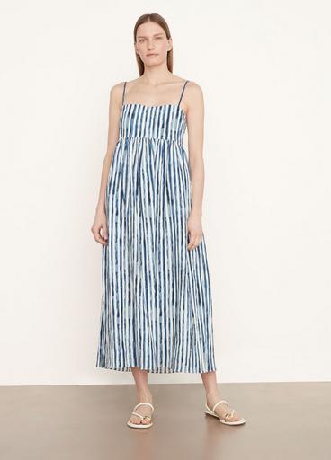 Painterly Stripe Ruched Dress image number 0