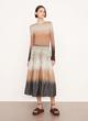 Dip-Dye Ombré Italian Cotton-Blend Tiered Skirt image number 0