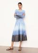 Dip-Dye Ombré Italian Cotton-Blend Tiered Skirt image number 1