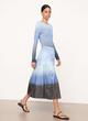 Dip-Dye Ombré Italian Cotton-Blend Tiered Skirt image number 2