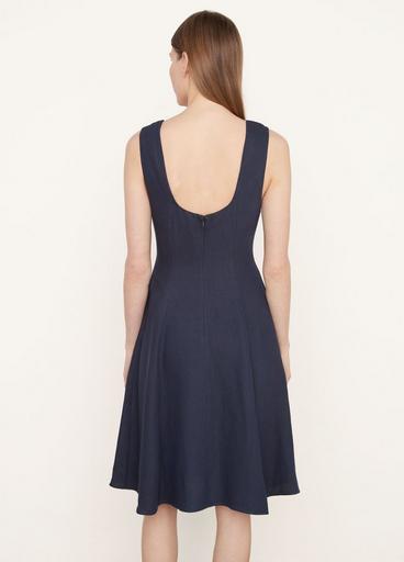 Paneled Square-Neck Short Dress image number 3