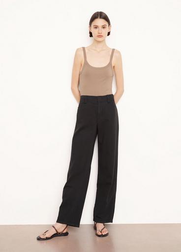 High-Waist Washed Casual Pant image number 1