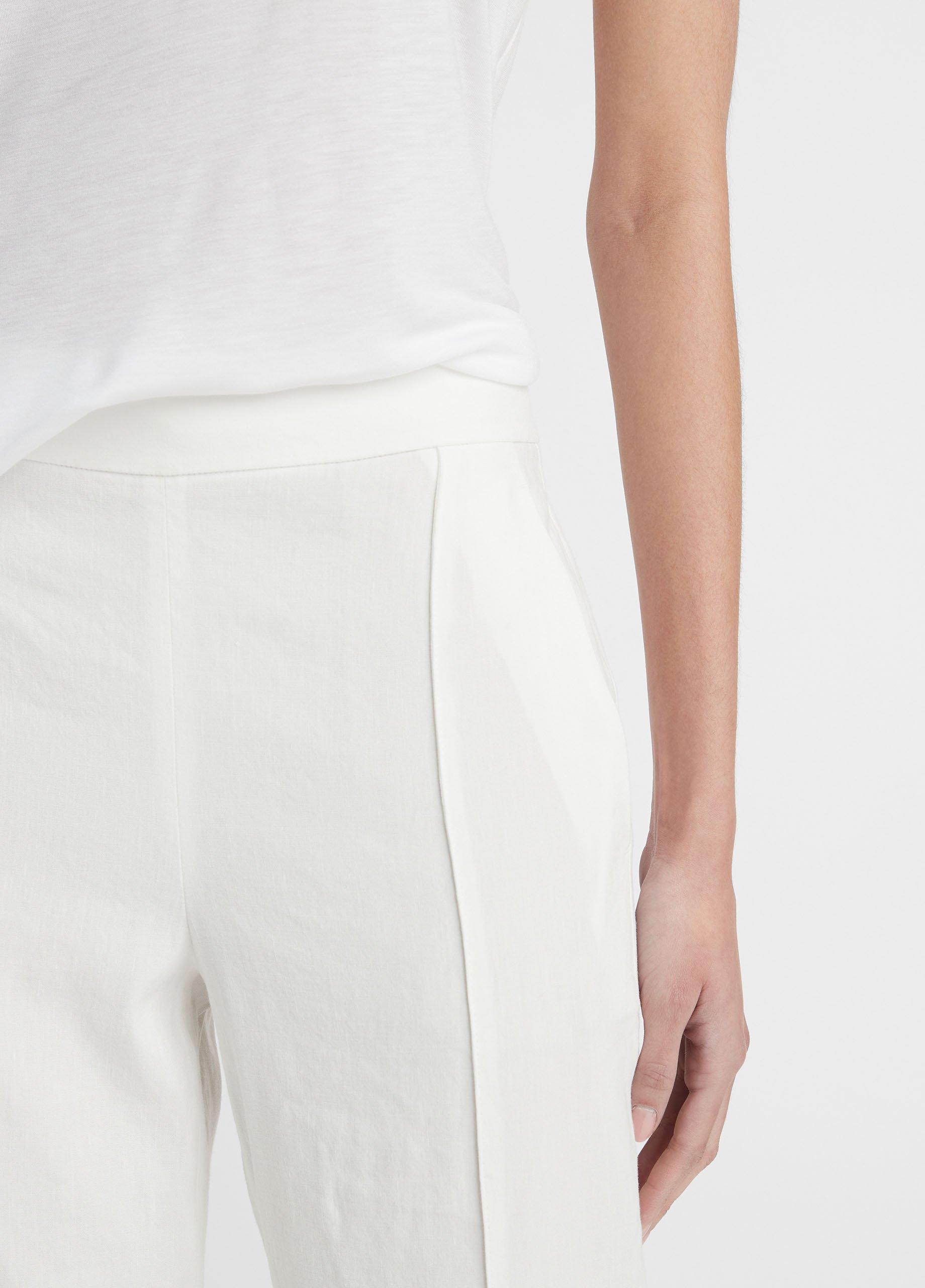 Linen-Blend Tapered Pull-On Pant