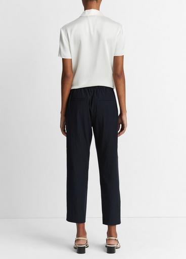 Linen-Blend Tapered Pull-On Pant image number 3