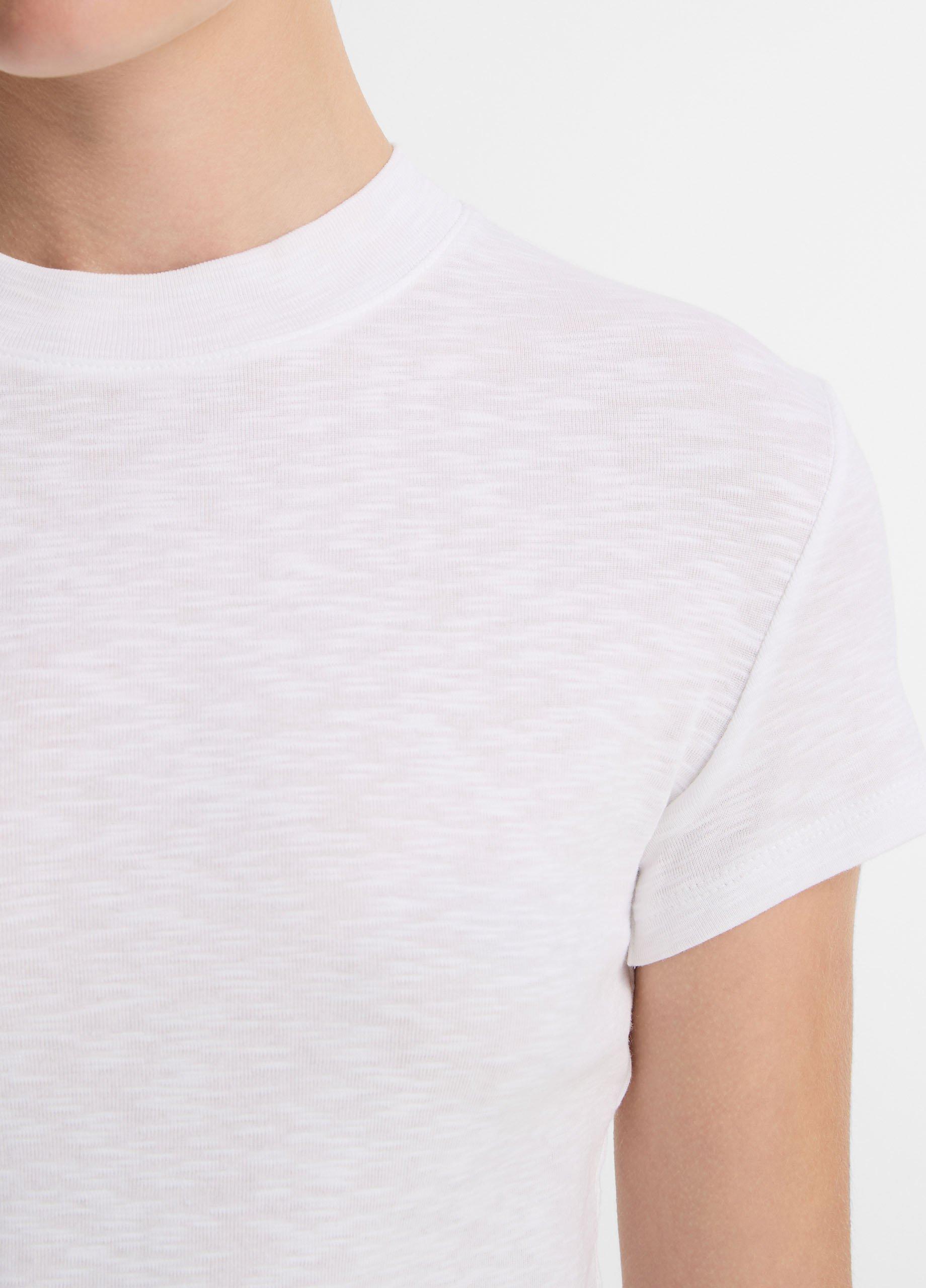 Cotton-Blend Cap-Sleeve T-Shirt image number 1