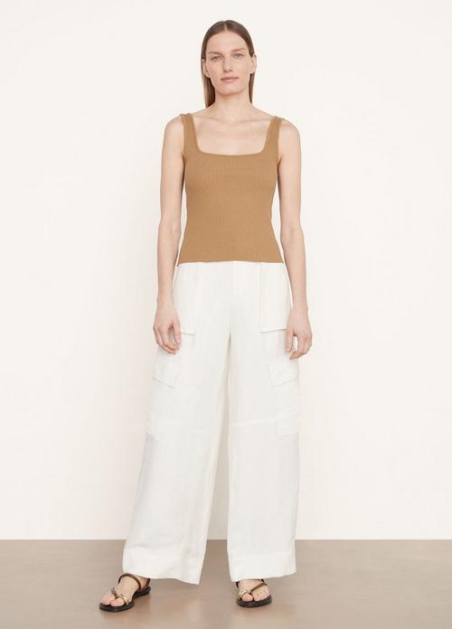 Ribbed Square-Neck Camisole