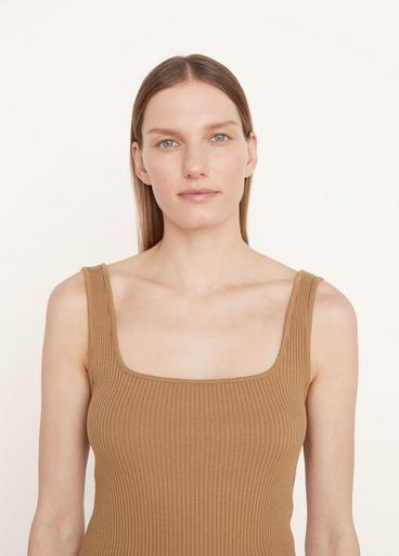 Ribbed Square-Neck Tank image number 1