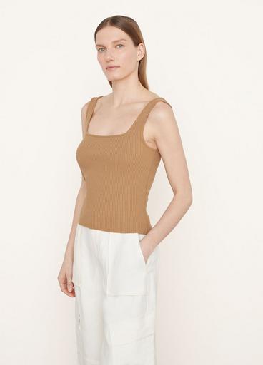 Ribbed Square-Neck Tank image number 2