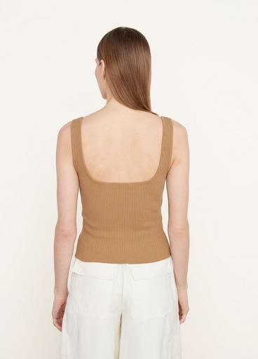 Ribbed Square-Neck Tank image number 3