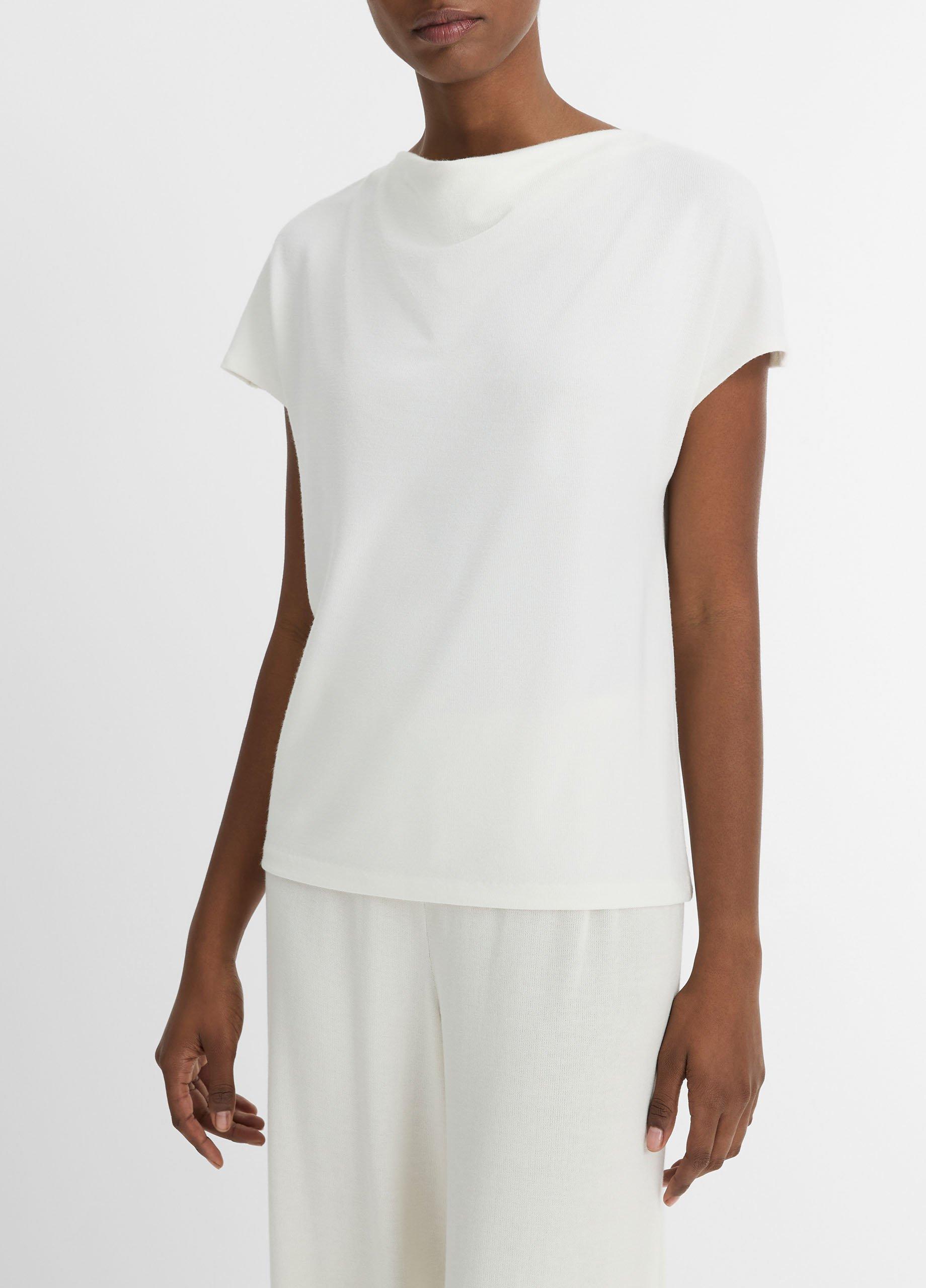 Knit Cowl-Neck Top in Shirts & Tees | Vince