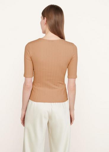 Ombré Long Sleeve Crew Neck T-Shirt in Vince Products Women