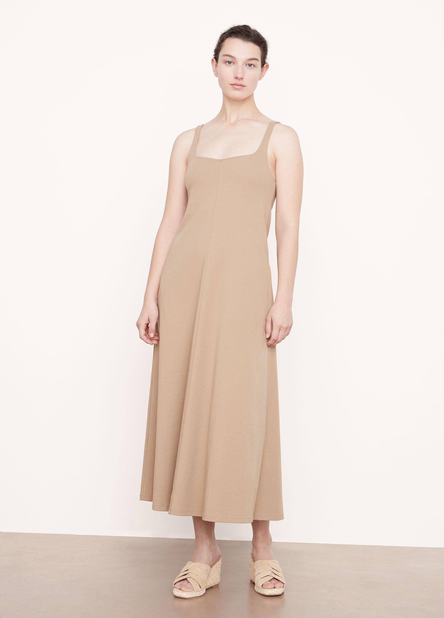 빈스 원피스 Vince Paneled Trapeze Dress,LIGHT SHALE