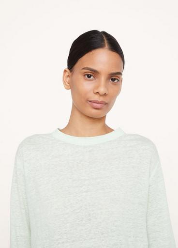 Linen Long Sleeve Pullover T-Shirt image number 1