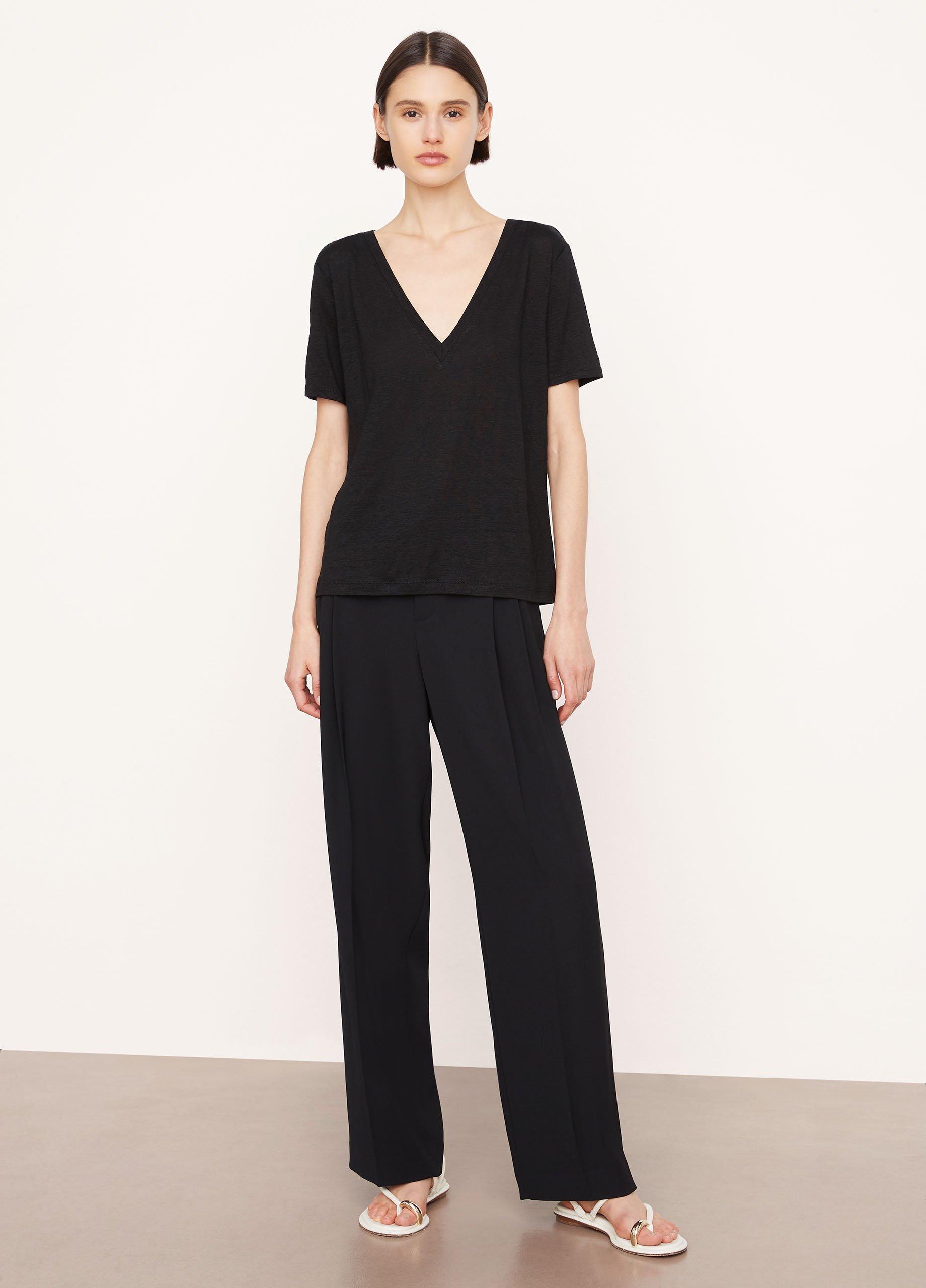 Linen V-Neck T-Shirt image number 0