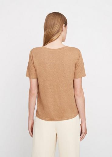 Linen V-Neck T-Shirt image number 3