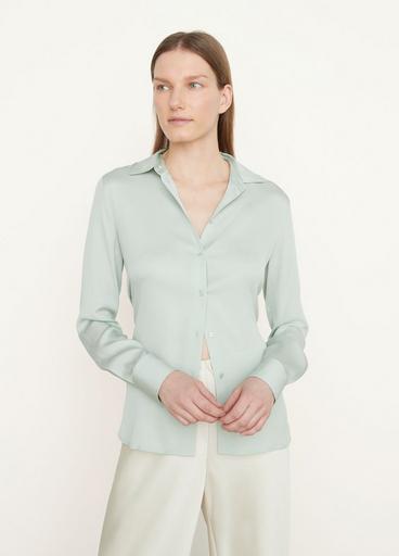 Stretch-Silk Slim-Fitted Shirt image number 1