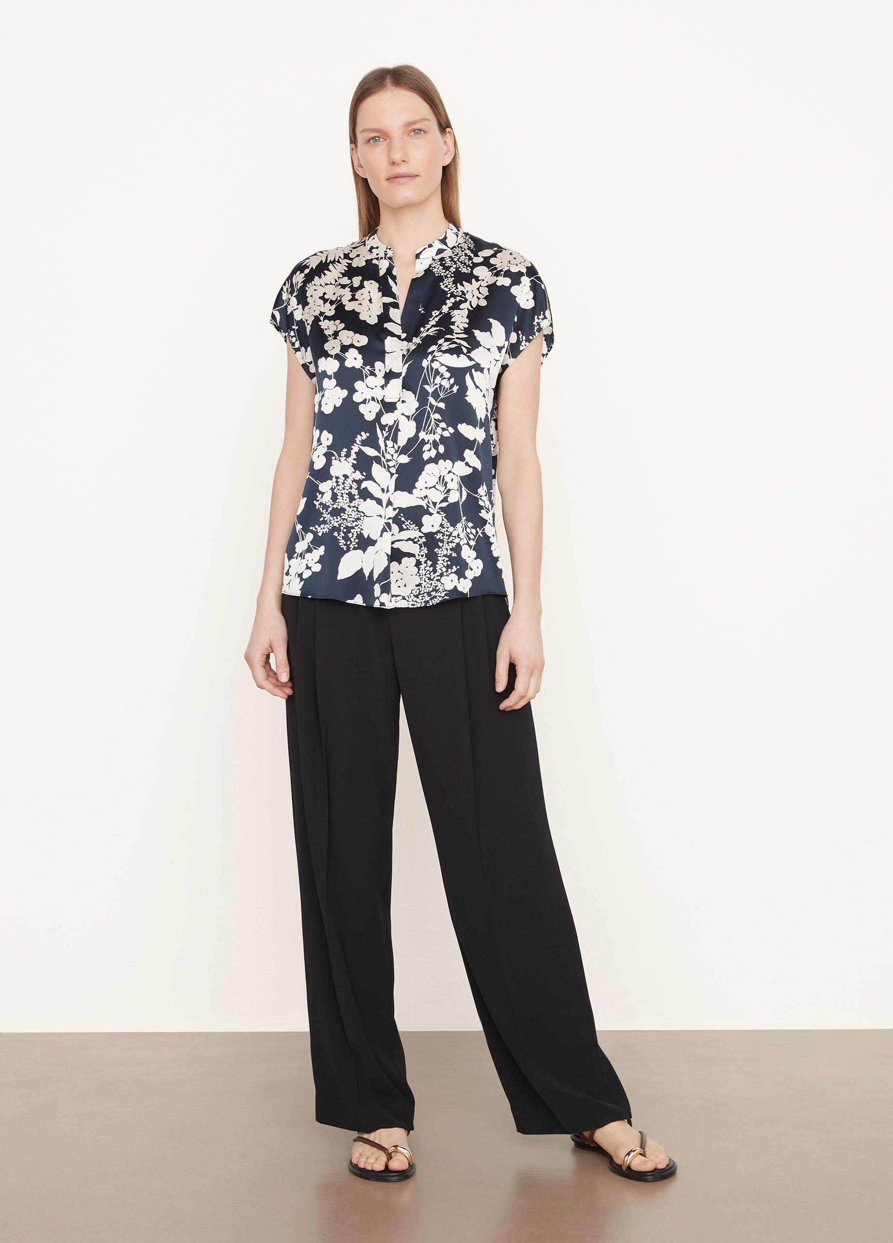 Arboretum Silk Cap-Sleeve Blouse image number 0