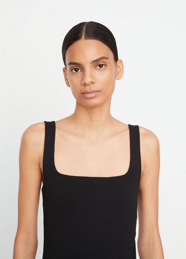 Stretch-Pima Cotton Square-Neck Tank in Shirts & Tees | Vince