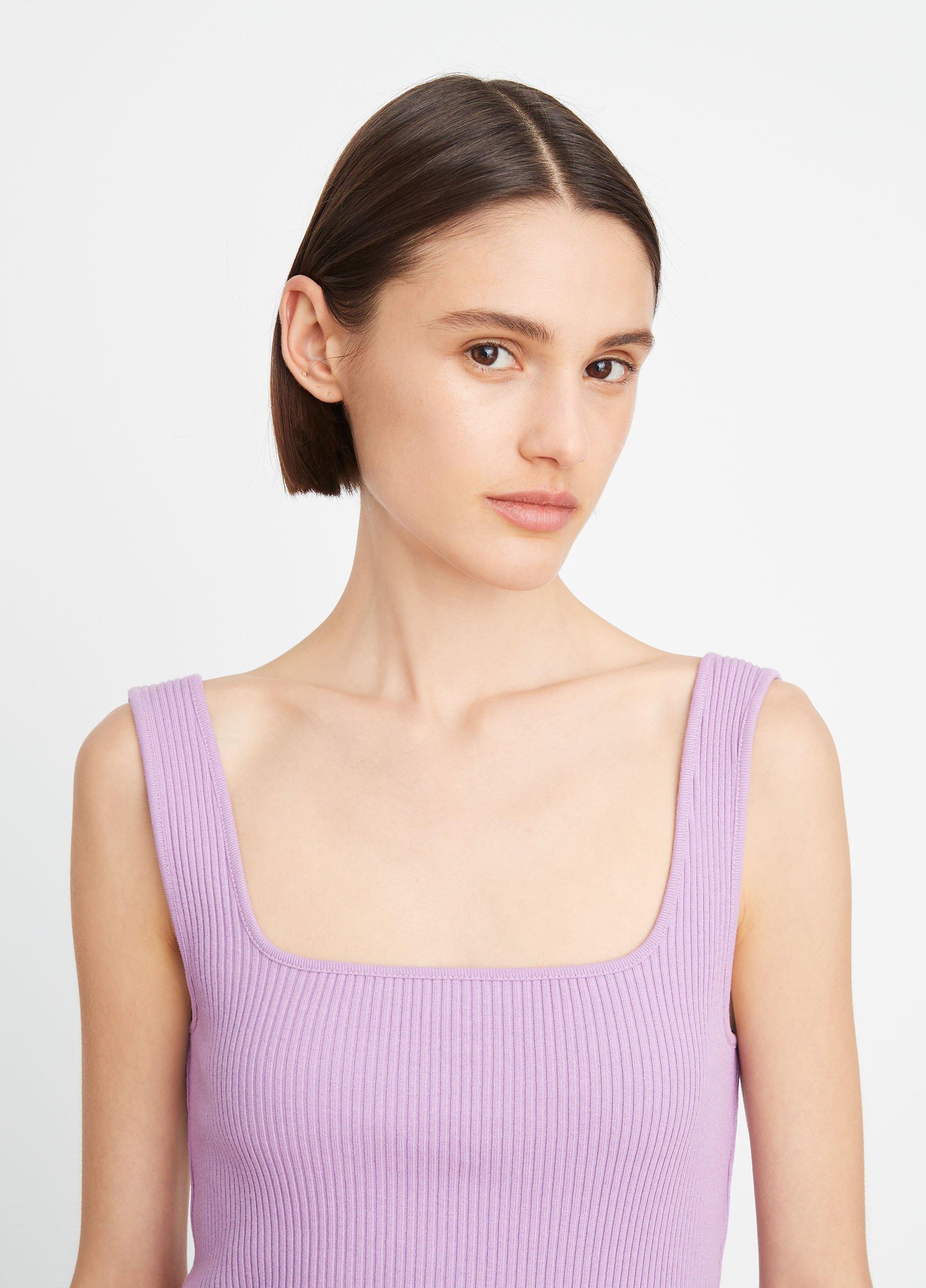 Vince square-neck Ribbed Tank Top - Farfetch