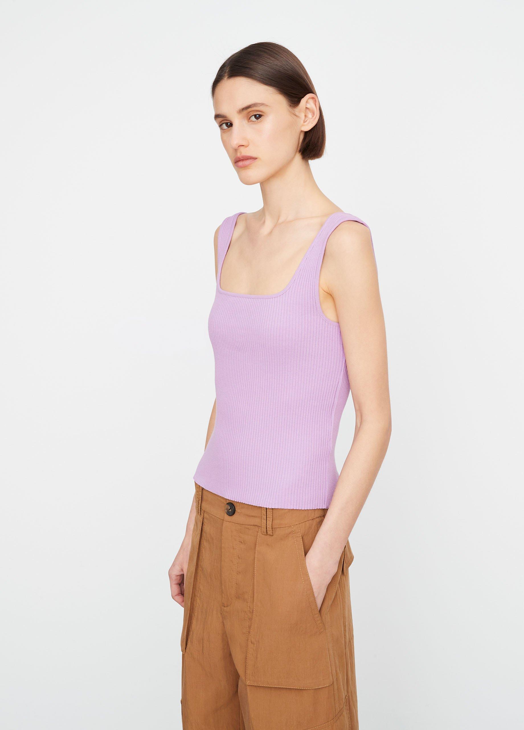 Vince square-neck Ribbed Tank Top - Farfetch