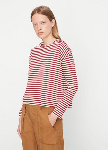 Striped Drop-Shoulder Long-Sleeve T-Shirt image number 2