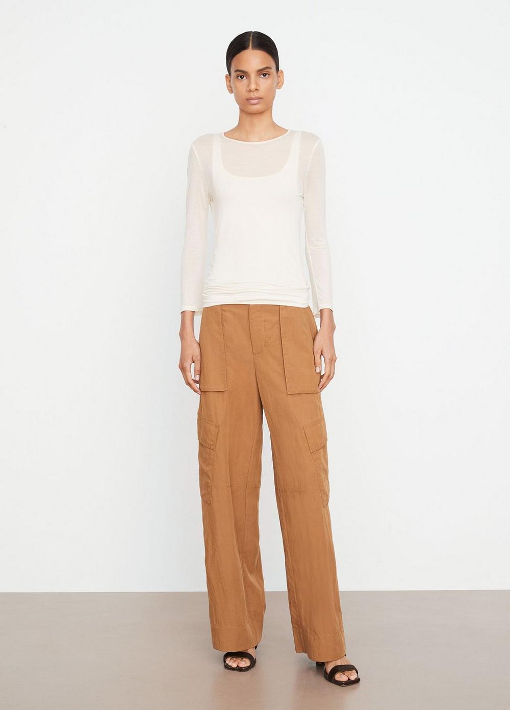 Sheer-Three-Quarter-Sleeve-T- Sheer-Three-Quarter-Sleeve-T-