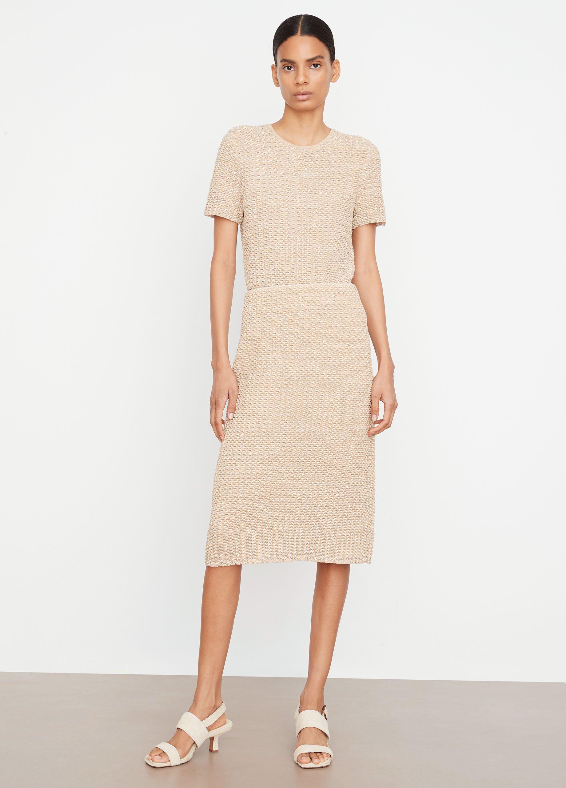 Italian Cotton-Blend Pucker-Stitch Skirt image number 0